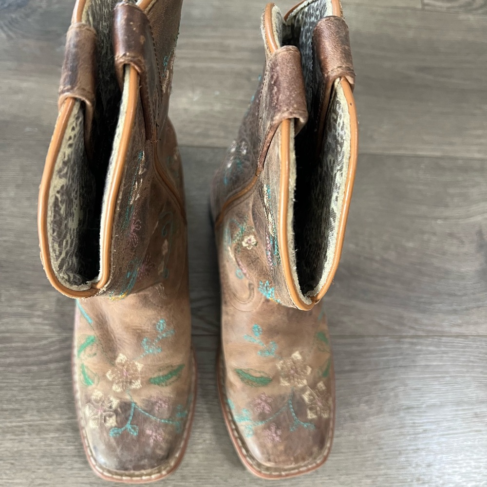Shyanne Brown and Tan Kids Boots